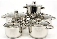 Набор кастрюль с крышками A-Plus 1293 набор кухонный 10 предметов комплект посуды для кухни akr