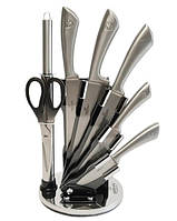 Набор ножей для кухни Bohmann BH-5273 из нержавеющей стали с подставкой 8 предметов akr