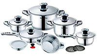 Набор кастрюль с крышками сковородой ковшом Z.P. Home ZPH-200 набор кухонный 16 предметов посуда для кухни akr