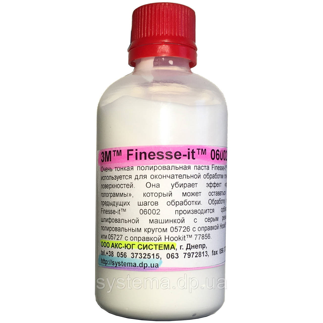 3М™06002 Finesse-it™ - Полірувальна паста для акрилу і пластикових фар, особливо тонка, 100 мл