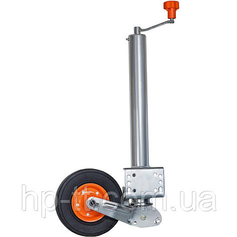 Опорне колесо KARTT Ø60 мм 400 кг автоматичне з роликом 220 x 65 мм KJW6005, фото 1