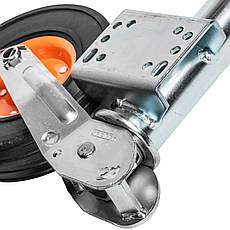 Опорне колесо KARTT Ø60 мм 400 кг автоматичне з роликом 220 x 65 мм KJW6005, фото 4