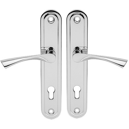 Ручки дверні на планці APECS HP-85.0423-CR хром, фото 1