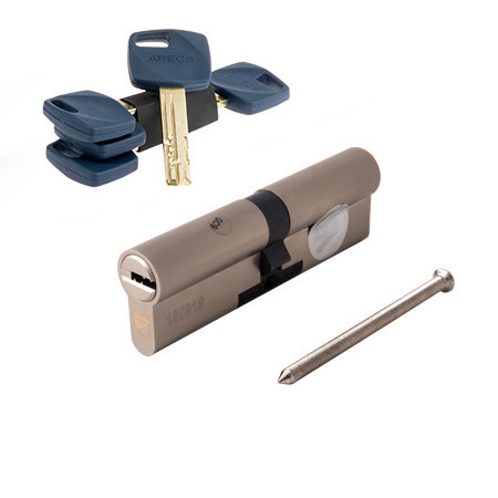 Циліндр APECS XR-60-NI нікель ключ-ключ, фото 1