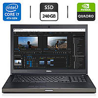Ноутбук Б-клас Dell Precision M6800/ 17.3" 1920x1080/ i7-4900MQ/ 32GB RAM/ 240GB SSD/ Quadro K3100M 4GB