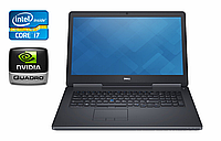 Ноутбук Dell Precision 7710/ 17.3" 1920x1080/ i7-6920HQ/ 32GB RAM/ 480GB SSD+512GB SSD/ Quadro M3000M 4GB
