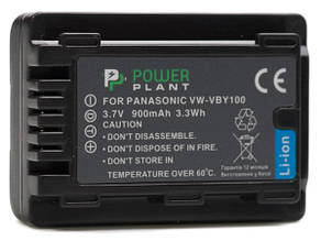 Акумулятор PowerPlant Panasonic VW-VBY100 900mAh