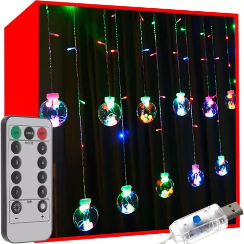 Світлова завіса 108 LED USB багатобарвна Kä19734