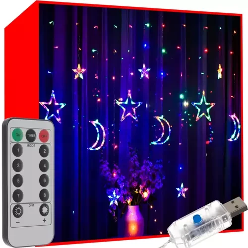 Світлова завіса 138 LED USB- багатобарвна K÷19754