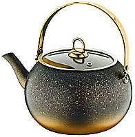 Чайник O.M.S. Collection 8212-XL для плиты 2 предмета 3 л Черно - золотой (Турция) akr