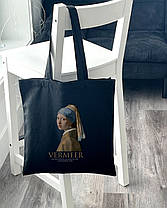 Екошопер BookOpt BK4074 VERMEER "Дівчина з перловою сережкою" чорний, фото 6
