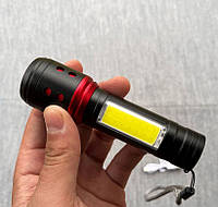 Фонарь аккумуляторный с зумом BL-506 фонарик ручной с боковым светом T6 +COB Зум ZOOM akr