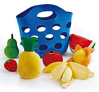 Игровой набор Hape E3169 Корзина с фруктами текстильный набор игрушек akr