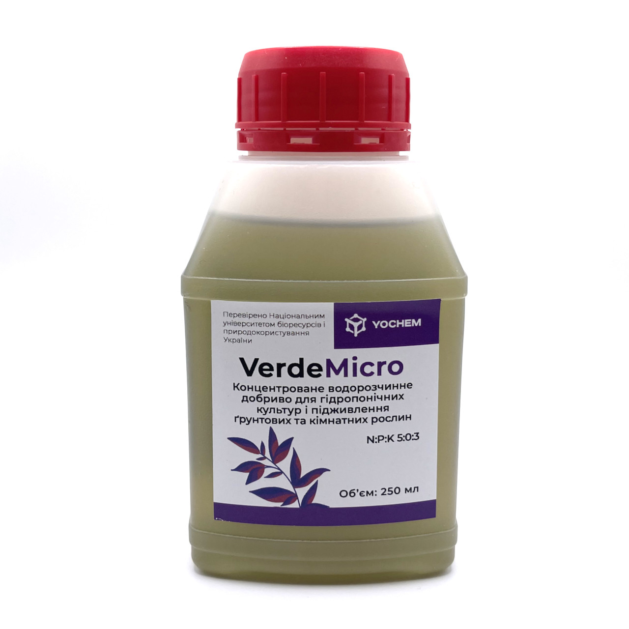 Концентроване водорозчинне добриво VerdeMicro (250мл) для гідропонічних культур і підживлення ґрунтових та кімнатних рослин