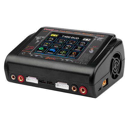 Зарядний пристрій HTRCT400ProDuo AC200/DC400Вт, тип АКБ LiPo, LiHv, Li-ion, NiMh, LiFe, Pb, 3.2" Touch screen,, фото 1