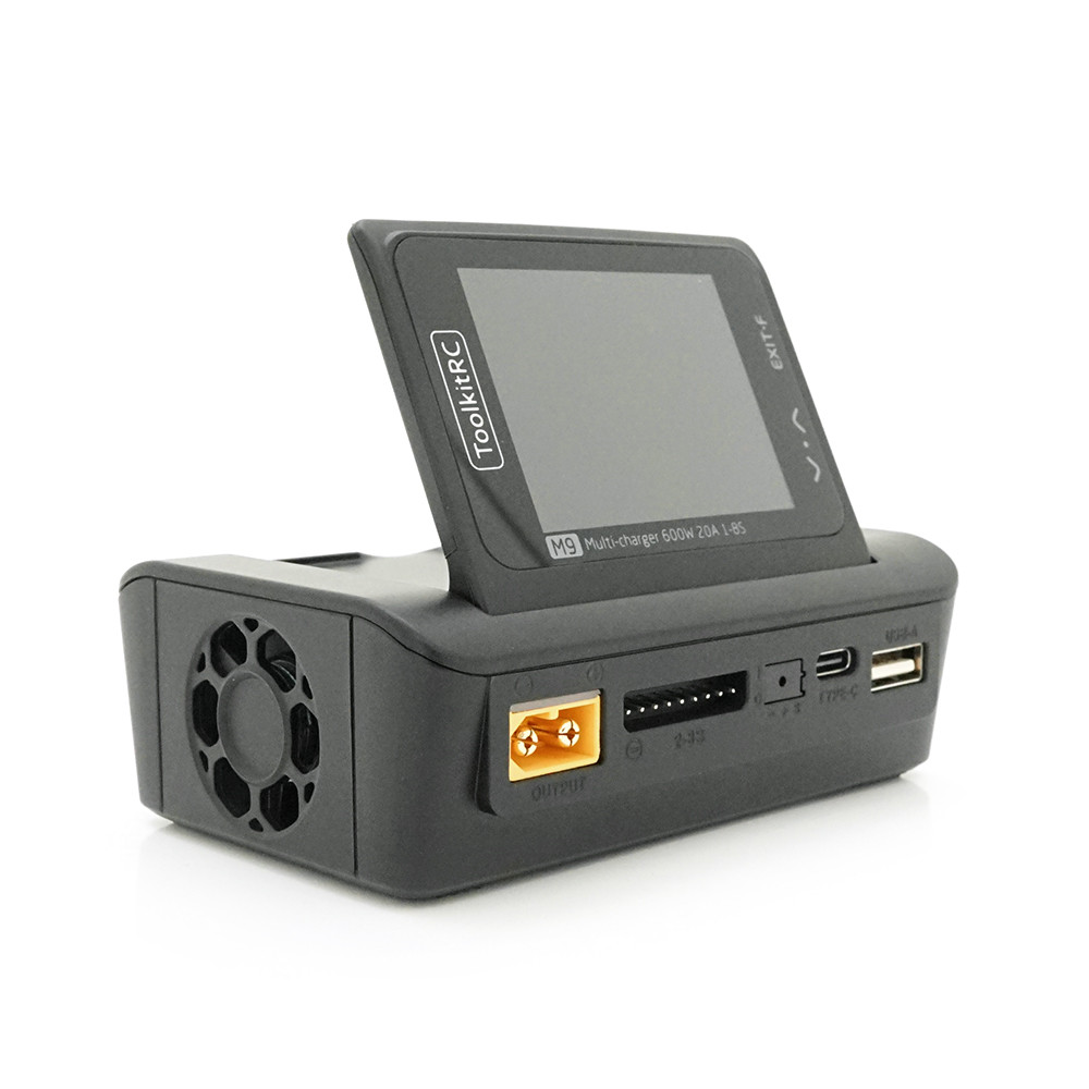 Зарядний пристрій ToolkitRC M9 600Вт, тип АКБ LiPo, LiHv, Li-ion, NiMh, LiFe, Pb, USB iнтерфейс, XT60, вхiд