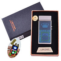 Ветрозащитная зажигалка Casino | Электронная сенсорная USB зажигалка | Вечная зажигалка usb LQ-898 с