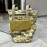 Підсумок фартух напашник для плитоноски, розмір L, Піксель, WINTAC, Cordura 1000D, сумка під балістичний пакет, фото 10