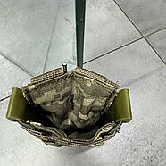 Підсумок під магазин АК/М16 каркасний відкритого типу з Моллі, Мультикам, WINTAC, Cordura 1000D, 1 секція, підсумок під ріжок Піксель, фото 2