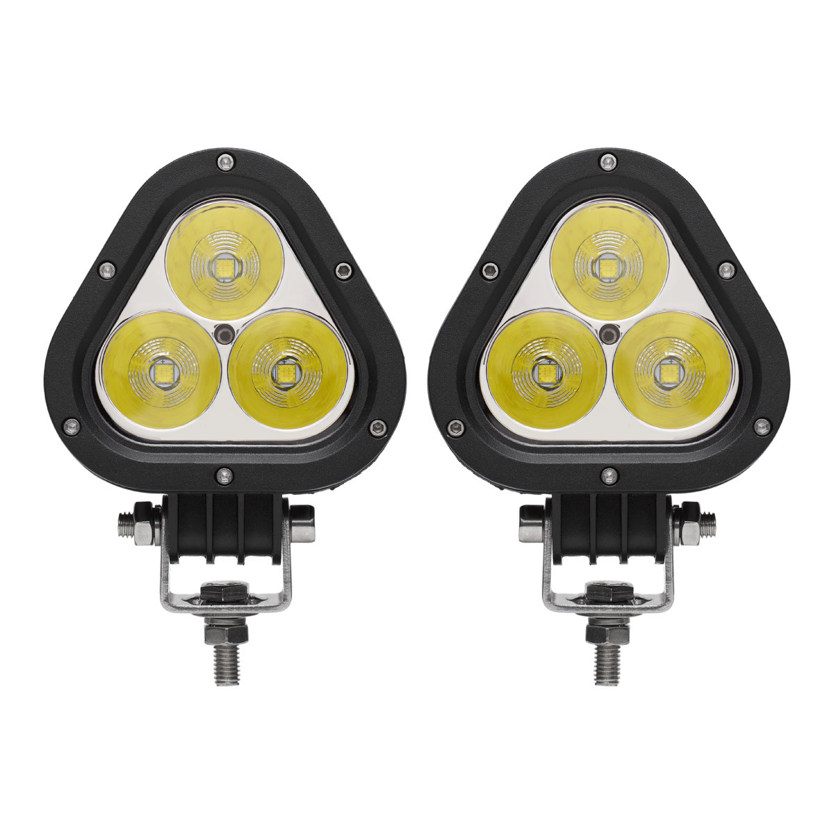 Комплект світлодіодних LED фар JR-35W CREE chip направлене світло трикутна (SPOT+FLOOD) 12/24V