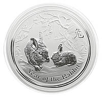 Австралия 30 долларов 2011 Серебро UNC Восточный календарь - Год кролика (кота, зайца) (1 кг.)