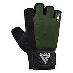 Рукавички для фітнесу RDX W1 Half Army Green Plus S, фото 4