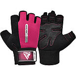 Рукавички для фітнесу RDX W1 Half Pink S, фото 6