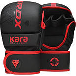 Рукавиці для ММА RDX F6 KARA Matte Red Plus L/XL (капа у комплекті), фото 3