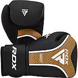 Боксерські рукавиці RDX AURA PLUS T-17 Black Golden 12 унцій (капа в комплекті), фото 4