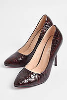Туфли женские бордового цвета 180046S