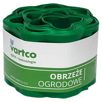 Бордюрная лента 20 см 9 метров VARTCO зелёная (Польша) садовая пластиковая