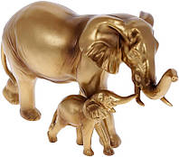 Декоративная статуэтка "Слоны" 17х12.5х29см полистоун, бронза FORM
