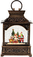 Декоративний ліхтар "Санта з подарунками" 25 см з LED-підсвіткою