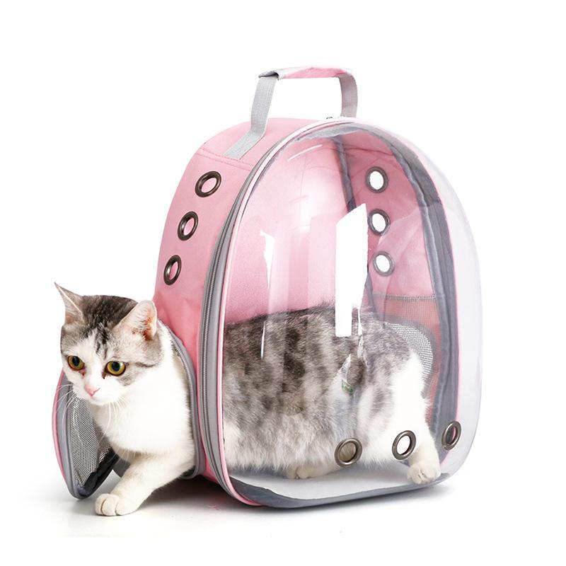 Прозрачный рюкзак для переноски животных Pet Cat для кошек и собак Pink All Качество - фото 8 - id-p1803823337