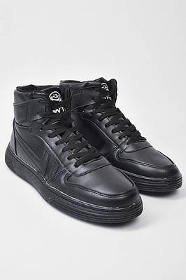 Кросівки чоловічі чорного кольору на шнурівці Уцінка р.44 176551T Безкоштовна доставка