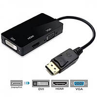 Переходник DP to VGA HDMI DVI 3 in 1