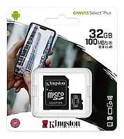 Карта памяти micro SDHC 32GB Kingston class 10 UHS-3 с адаптеромс адаптером Микро СД карта Флеш наель g