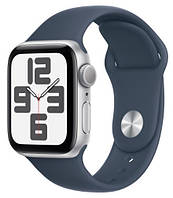 Смарт часы Apple Watch SE 40mm Silver Alum Case with Storm Blue Sp b - M L (6915014) GG, код: 8397218