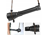 Потужний ліхтарик тактичний HECKERMANN XHP90 3000 lm LED ZOOM USB XHP90 5000mAH, фото 3