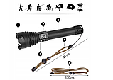 Потужний ліхтарик тактичний HECKERMANN XHP90 3000 lm LED ZOOM USB XHP90 5000mAH, фото 5