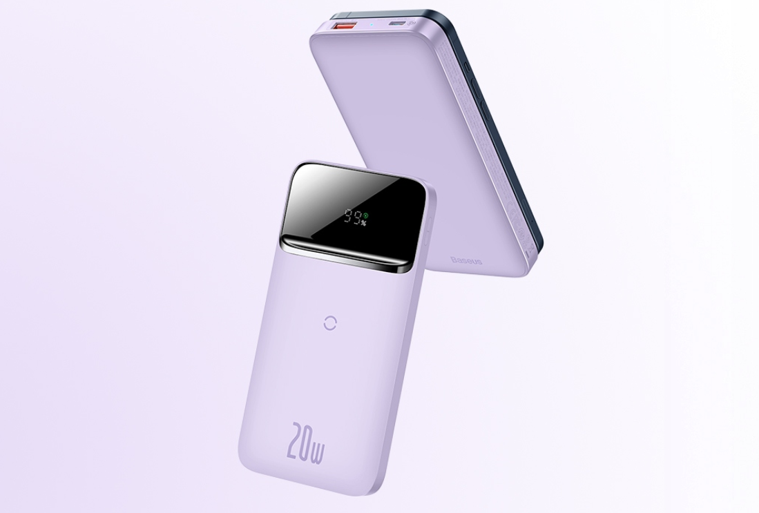 Зовнішній акумулятор Powerbank Baseus 10000 mAh 20W фіолетовий
