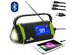 Багатофункціональне радіо QUERCUS SOLAR сонячний ліхтарик AM FM SOS Bluetooth POWERBANK 4000, фото 4