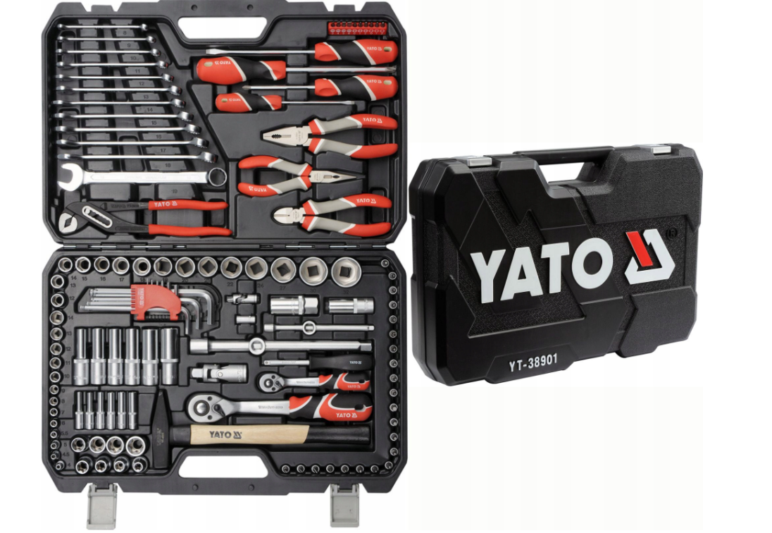 Набір інструментів торцеві ключі XXL YATO YT-38901 122 ел. 1/4" 1/2"