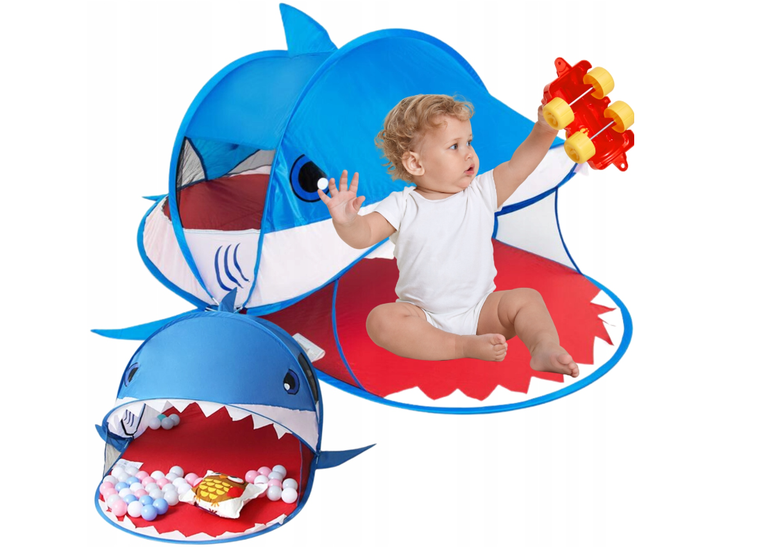 Дитячий саморозвиваючий намет Jack Mors POP UP SHARK BEACH 0+