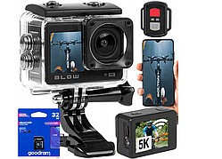 Водонепроникна спортивна екшн-камера Blow GoPro4U 5K пульт аксесуари для екшн-камер карта 32 ГБ