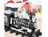 Великий електропоїзд локомотив паровий Classic Train HollaKids 4 вагони + дим 5 метрів залізниці, фото 3