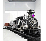 Великий електропоїзд локомотив паровий Classic Train HollaKids 4 вагони + дим 5 метрів залізниці, фото 4