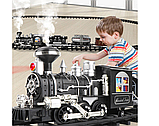 Великий електропоїзд локомотив паровий Classic Train HollaKids 4 вагони + дим 5 метрів залізниці, фото 9
