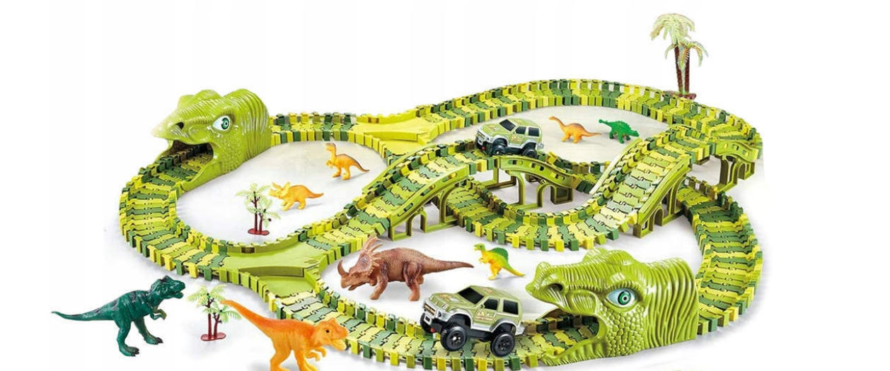 Величезна гоночна траса ТРЕК LOOP DINO MAGIC TRACK парк динозаврів 269ел.