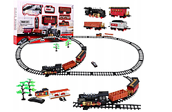 Дистанційно керована дитяча залізниця з рельсами Ramiz 190391 з клубами диму і світящимися вогнями